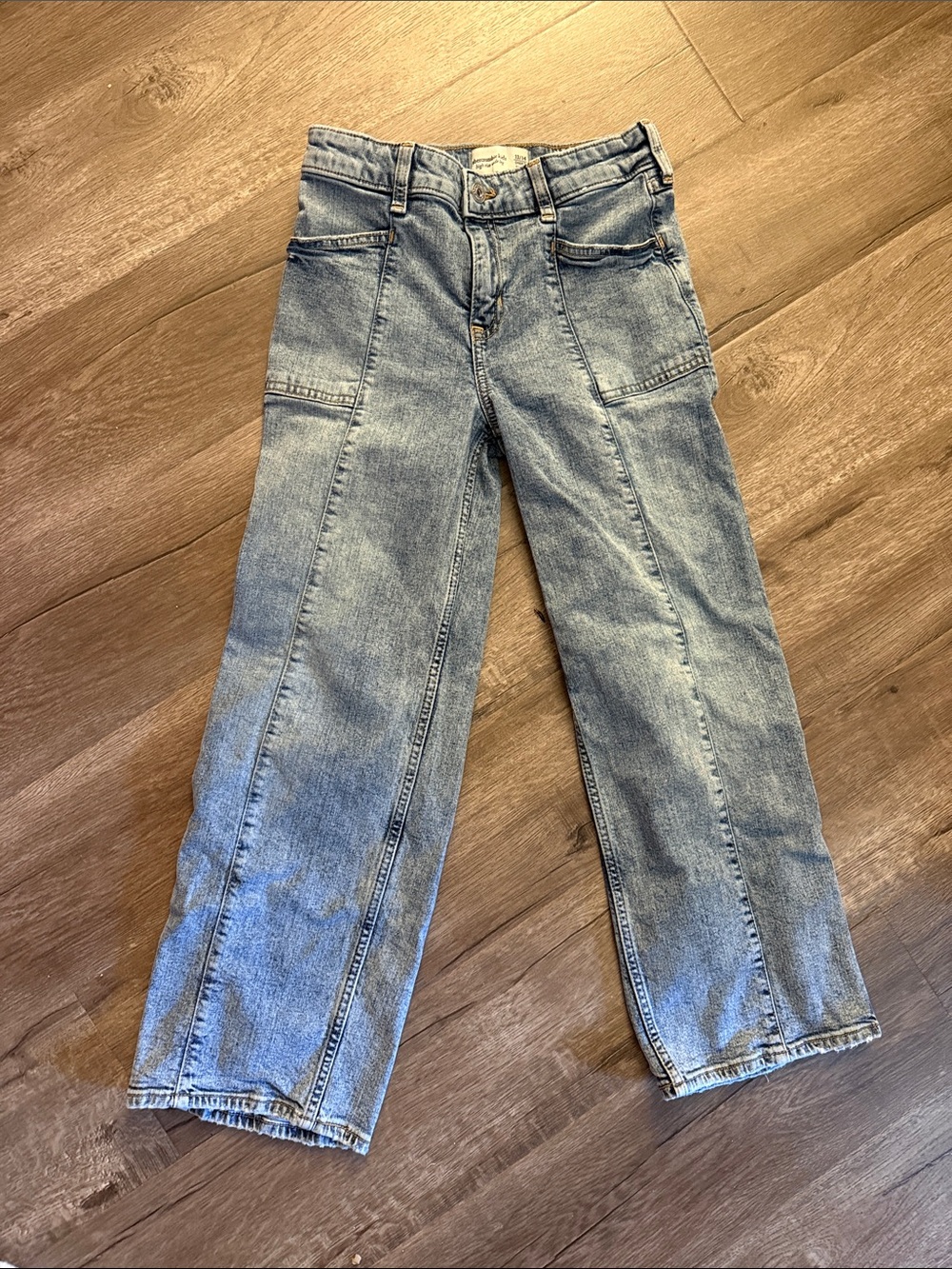 abercrombie kids light blue denim jeans